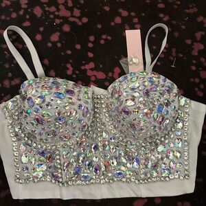 💎💎💎💎 diamond AB, crystal bustiers rhinestone top💎💎💎